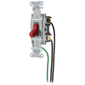 Hubbell Wiring Device-Kellems Spec Grade, Toggle Switches, General Purpose AC, Three Way, 20A 120/277V AC, Back and Side Wired, Pre-Wired with 8" #12 THHN CSL320R